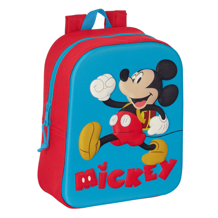 Ghiozdan Mickey Mouse Clubhouse 3D Roșu Albastru 22 x 27 x 10 cm