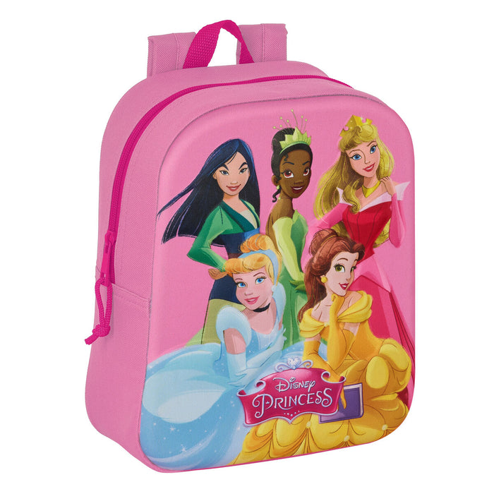 Ghiozdan Princesses Disney 3D Roz 22 x 27 x 10 cm