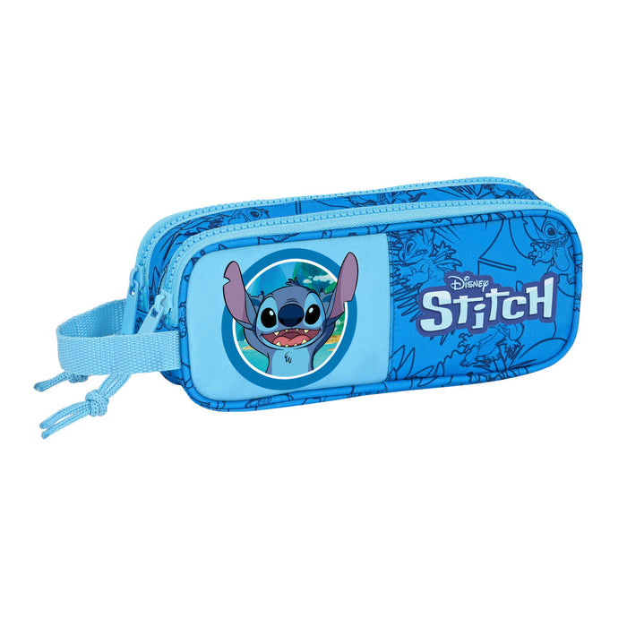 Penar Școlar Stitch Fermoar dublu Albastru 21 x 8 x 6 cm