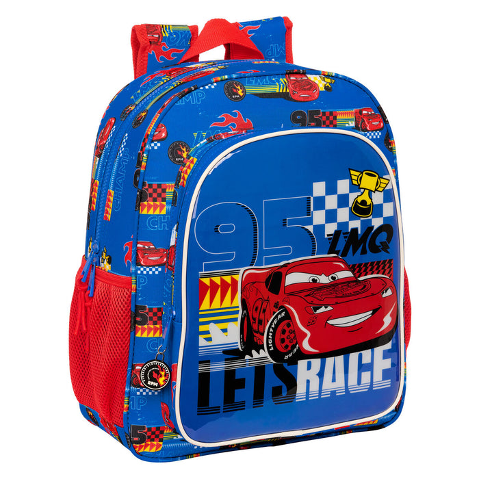 Ghiozdan Cars Race ready Albastru 32 X 38 X 12 cm