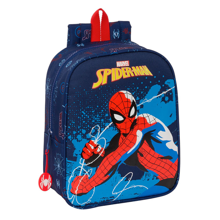 Rucsac pentru Copii Spider-Man Neon Bleumarin 22 x 27 x 10 cm