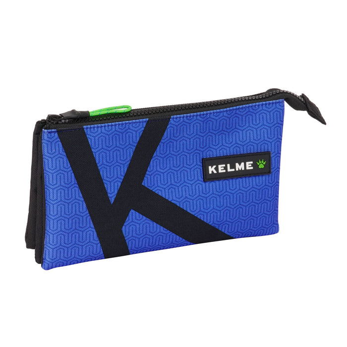 Penar triplu Kelme Royal Albastru Negru 22 x 12 x 3 cm