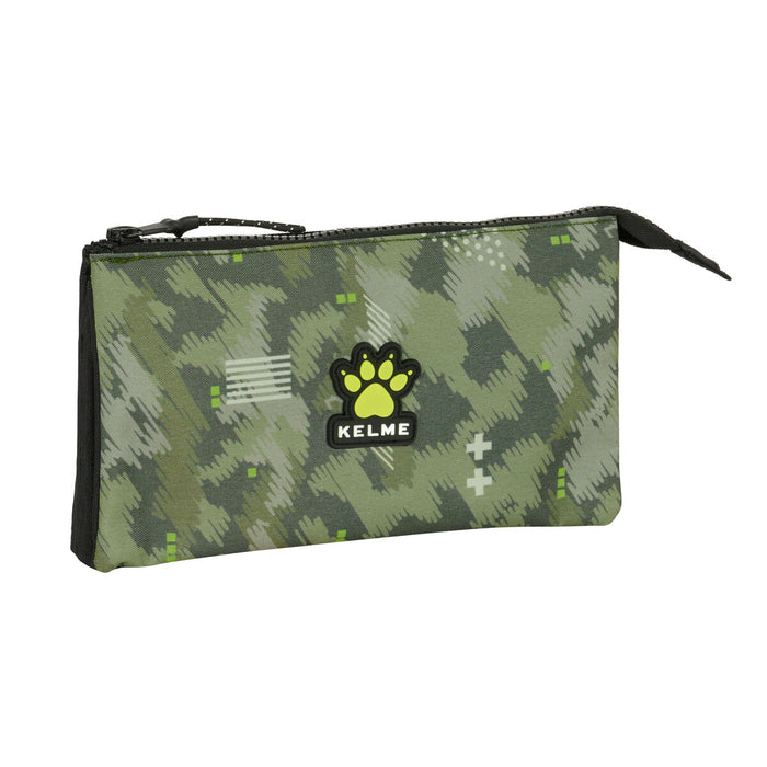Penar triplu Kelme Travel Negru Verde 22 x 12 x 3 cm
