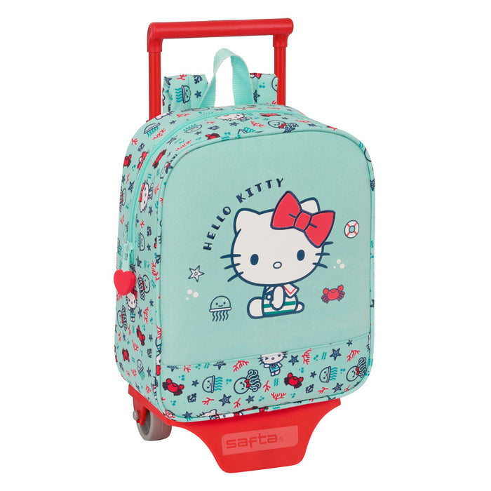 Ghiozdan cu Roți Hello Kitty Sea lovers Turquoise 22 x 27 x 10 cm