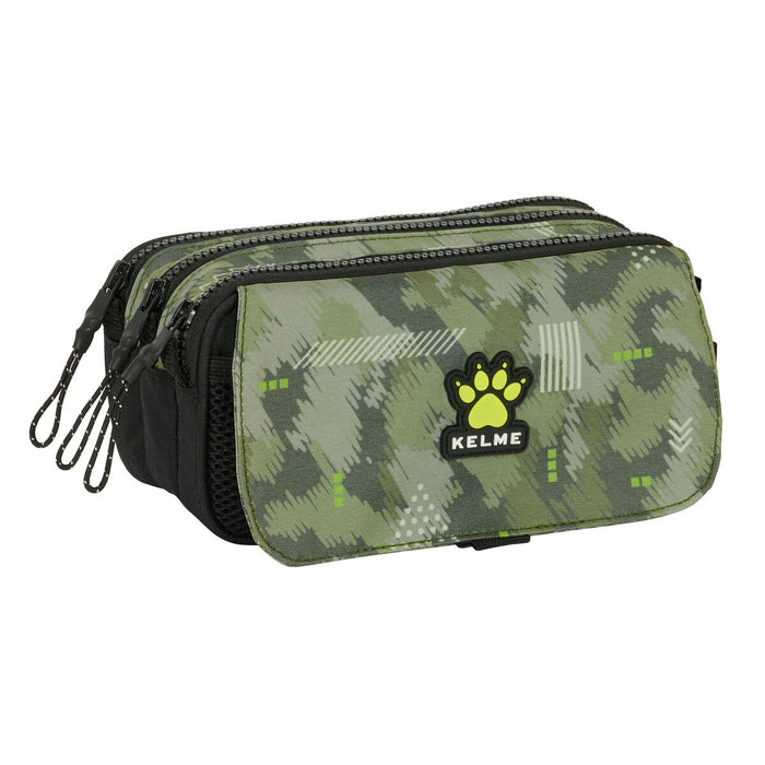 Penar triplu Kelme Travel Negru Verde 21,5 x 10 x 8 cm