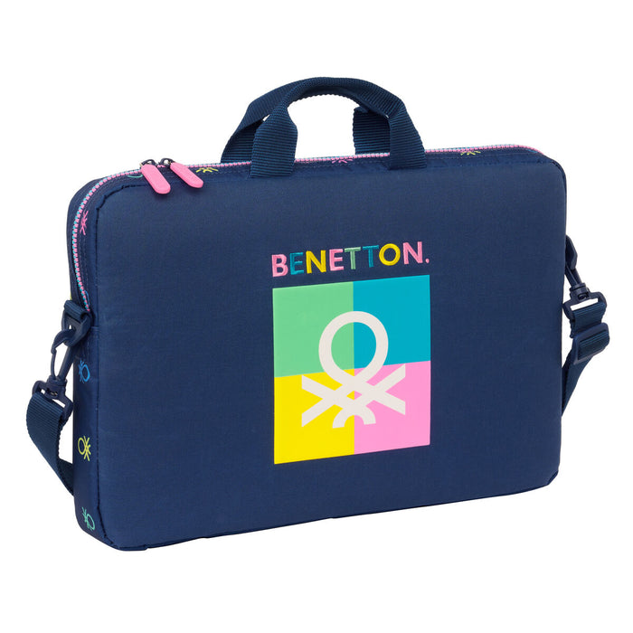 Servietă pentru Laptop Benetton Cool Bleumarin 40 x 27 x 4 cm