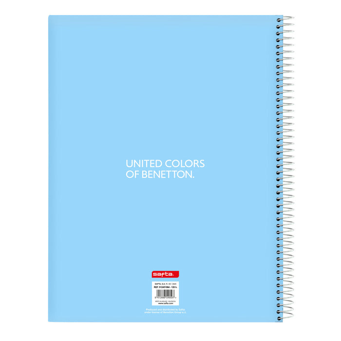 Notebook Benetton Spring Albastru celest A4 120 Frunze