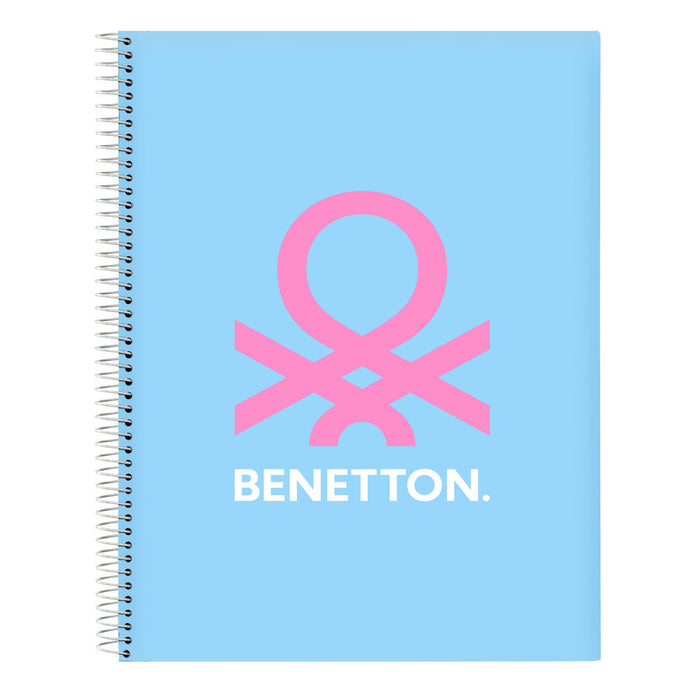 Notebook Benetton Spring Albastru celest A4 120 Frunze