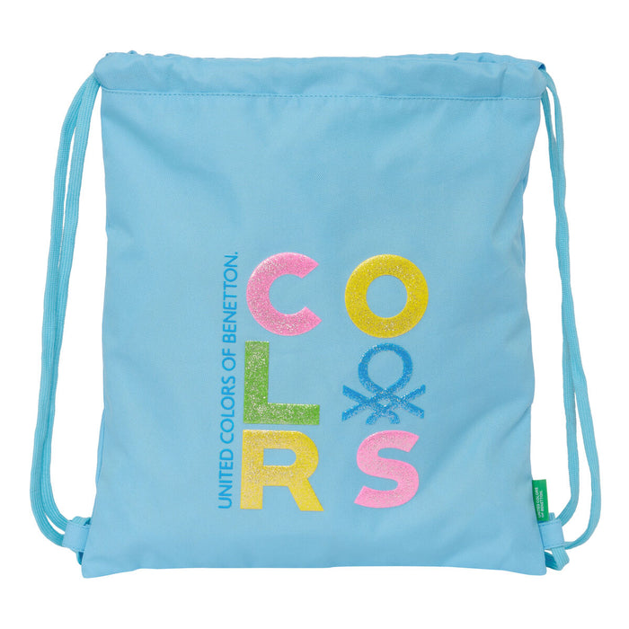 Geantă Rucsac cu Bretele Benetton Spring Albastru celest 35 x 40 x 1 cm