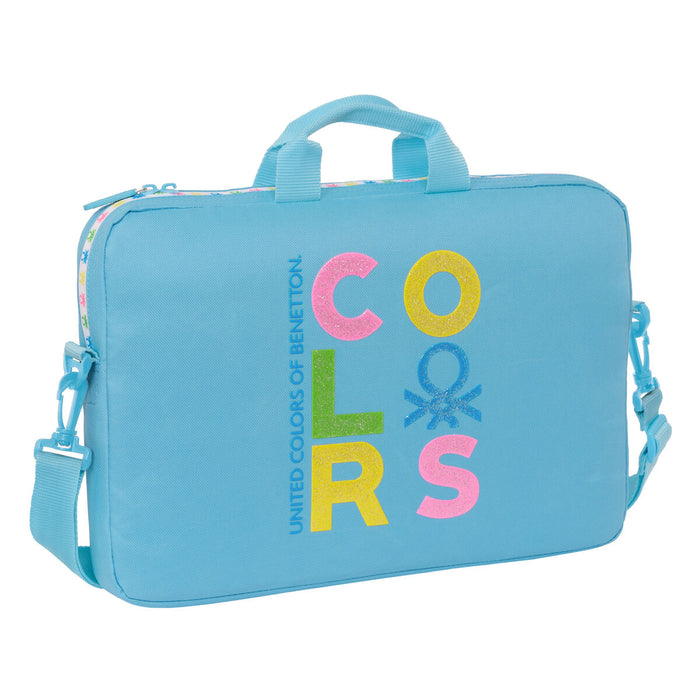 Servietă pentru Laptop Benetton Spring Celeste 40 x 27 x 4 cm