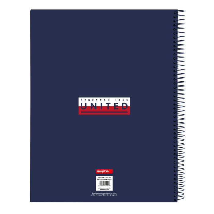 Notebook Benetton Varsity Gri Bleumarin A4 120 Frunze