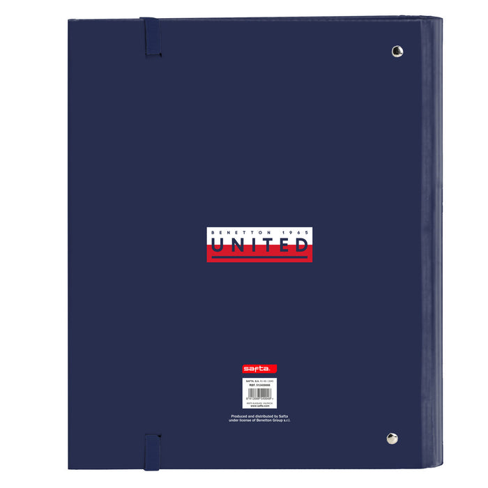 Biblioraft Benetton Varsity Gri Bleumarin 27 x 32 x 3.5 cm