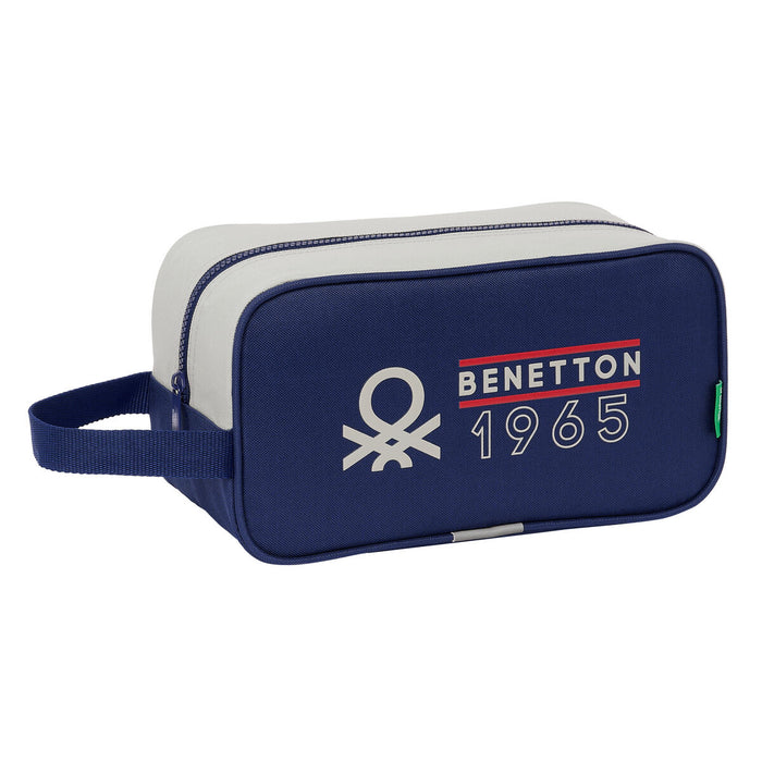 Geantă pentru Încălțăminte de Voiaj Benetton Varsity Gri Bleumarin 29 x 15 x 14 cm