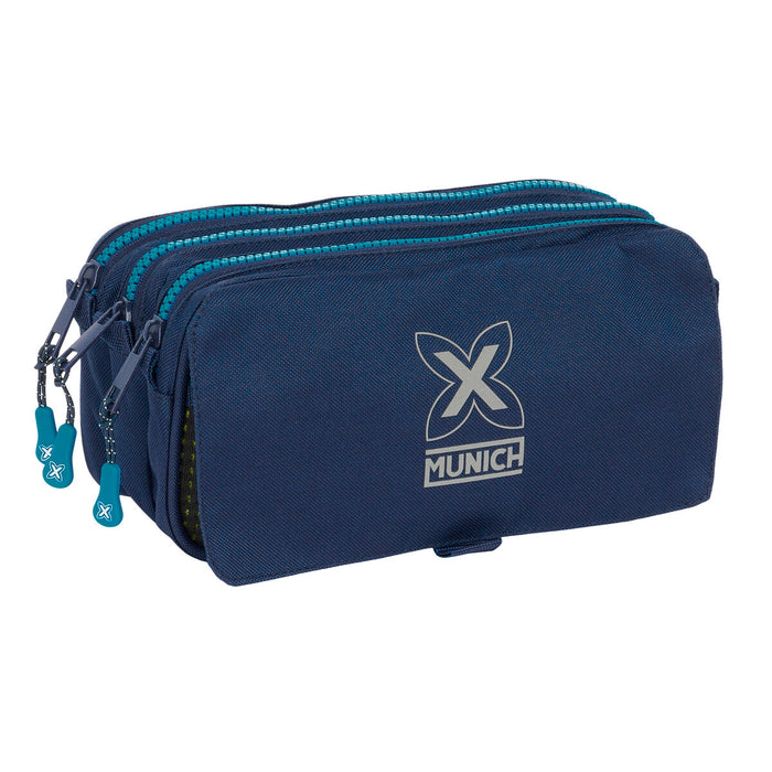 Penar triplu Munich Nautic Bleumarin 21,5 x 10 x 8 cm
