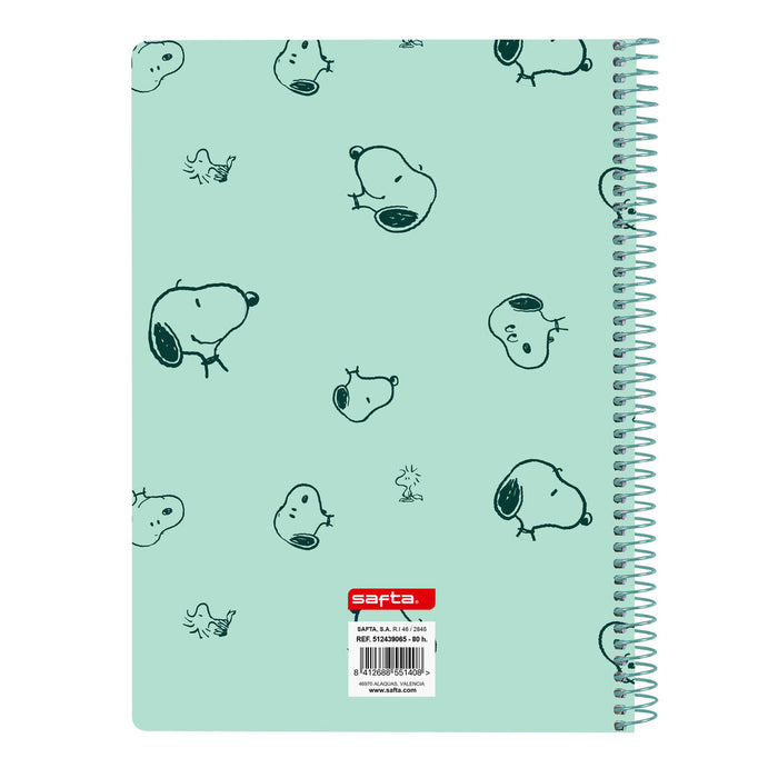 Notebook Snoopy Groovy Verde A5 80 Frunze