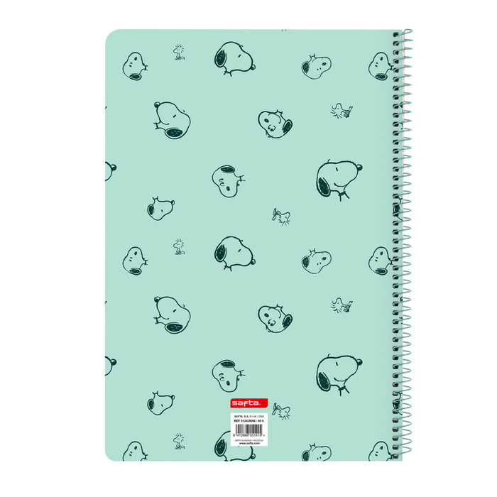 Notebook Snoopy Groovy Verde A4 80 Frunze