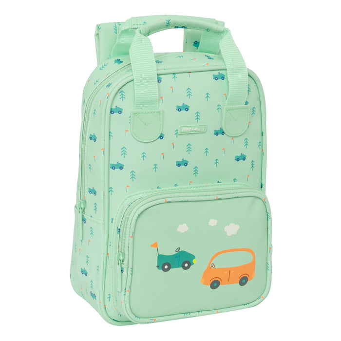 Rucsac pentru Copii Safta Coches Verde 20 x 28 x 8 cm