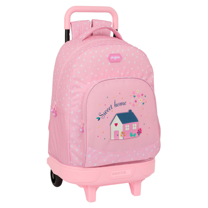 Ghiozdan cu Roți Glow Lab Sweet home Roz 33 X 45 X 22 cm