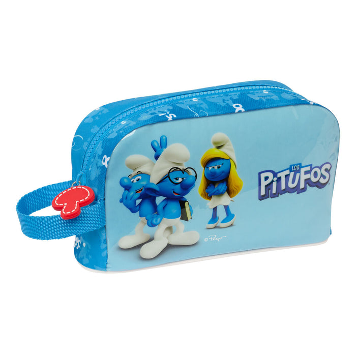 Geantă Termoizolantă pentru Gustări Los Pitufos Albastru Albastru celest 21.5 x 12 x 6.5 cm