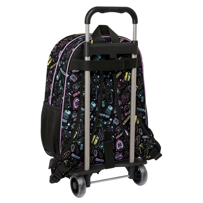 Ghiozdan cu Roți Monster High Negru 33 x 42 x 14 cm