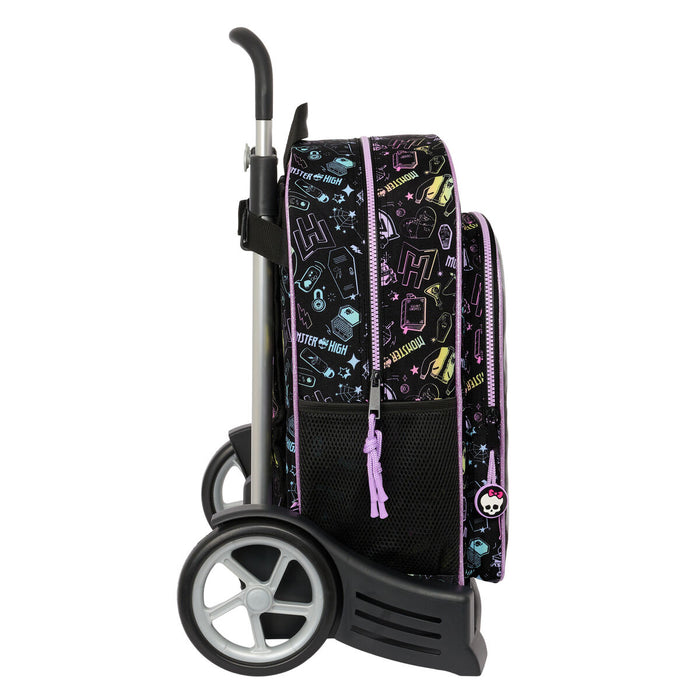 Ghiozdan cu Roți Monster High Negru 33 x 42 x 14 cm