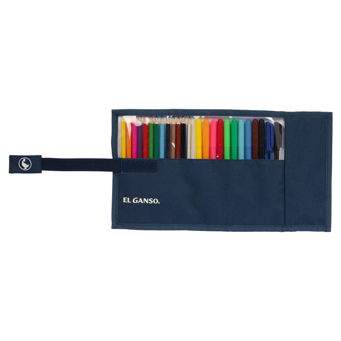 Penar Școlar El Ganso Classic Bleumarin 7 x 20 x 7 cm 27 Piese