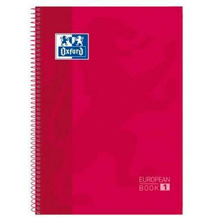 Notebook Oxford European Book Roșu A4 5 Piese