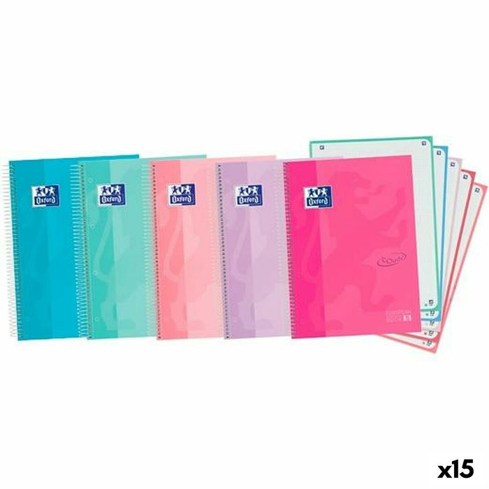 Notebook Oxford Ebook 5 Touch Multicolor A4+ 120 Frunze (15 Unități)