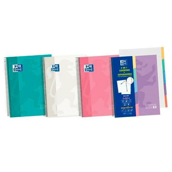 Notebook Oxford European Book 5 Micro perforat 2 în 1 Plăcintă A5 10 Piese