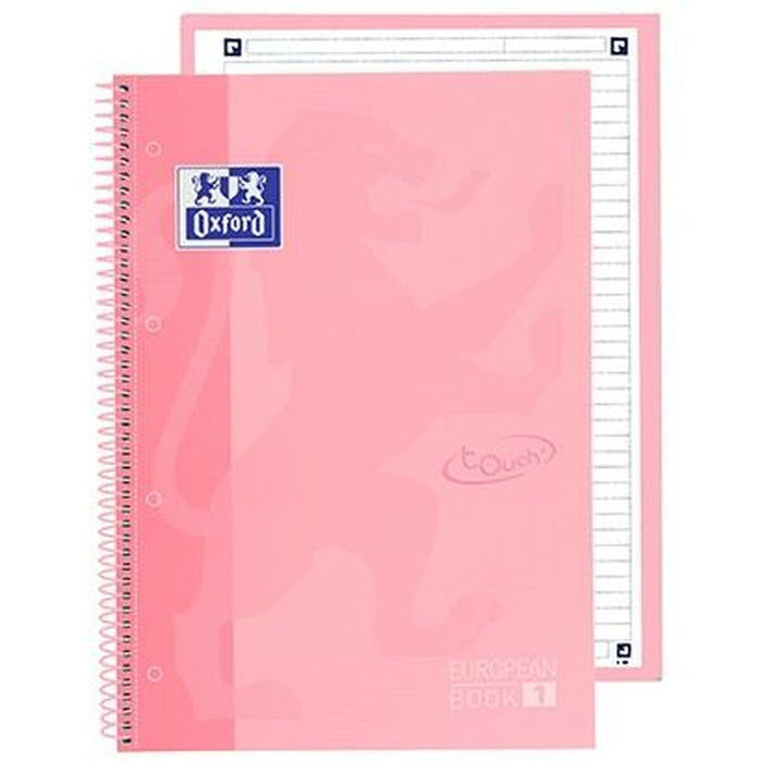Notebook Oxford European Book School Roz deschis A4 5 Piese