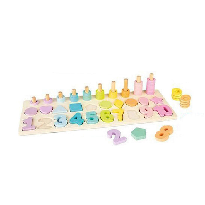 Puzzle pentru Copii Woomax Forme geometrice Numere