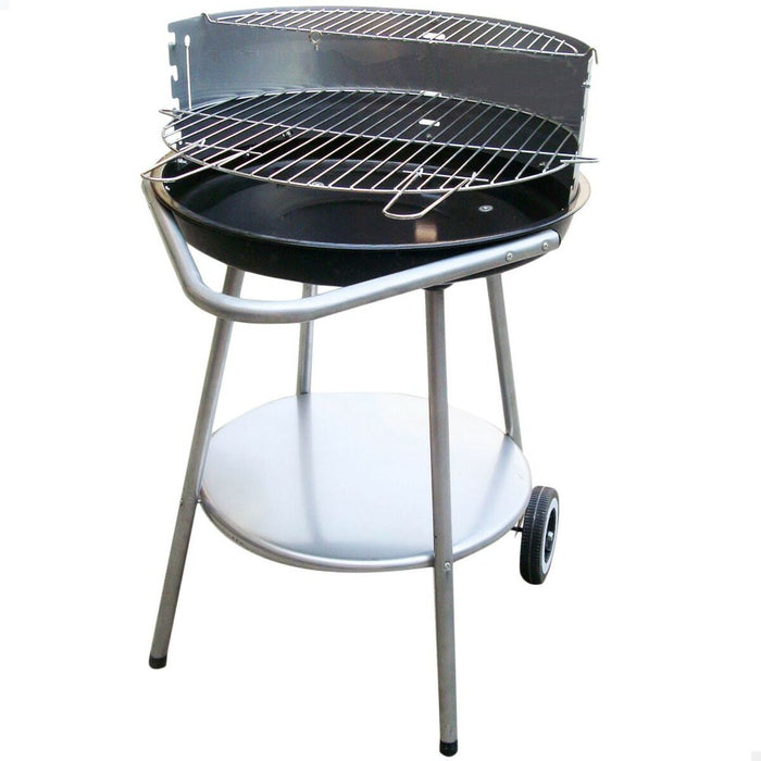 Grătar pe cărbuni cu roți Aktive Metal emailat 51 x 82 x 51 cm Negru