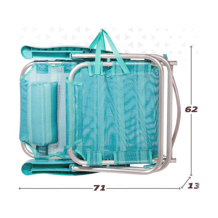 Scaunul Pliabil Colorbaby Mediterran Alb Turquoise 48 x 45,5 x 84 cm