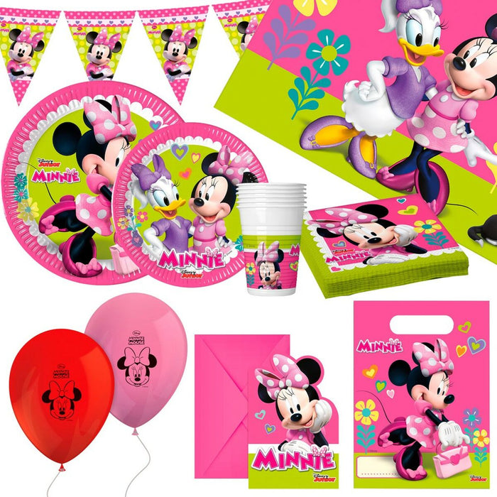Set Articole de Sărbătoare Minnie Mouse 66 Piese