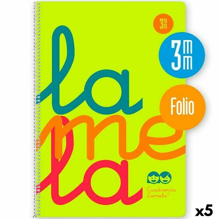 Notebook Lamela Galben Din A4 80 Frunze (5 Unități)