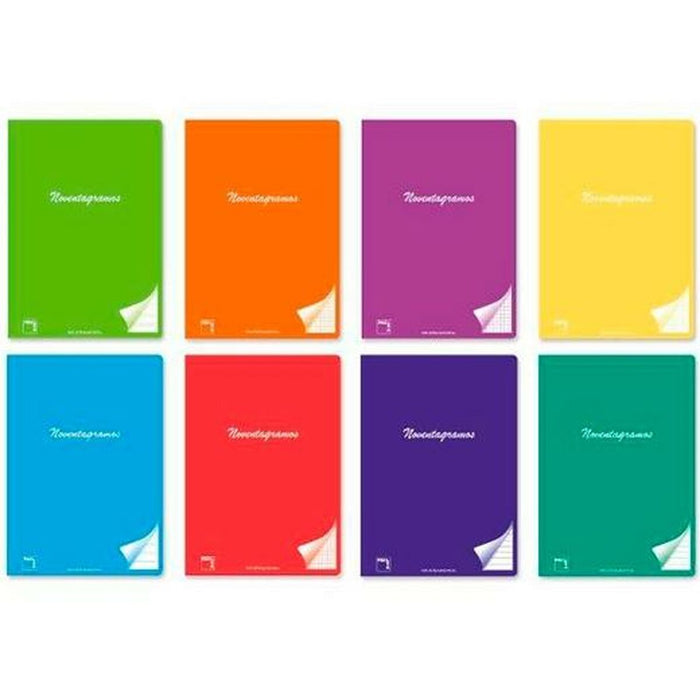 Notebook Pacsa 5 mm Grila tipărită Multicolor A4 48 Frunze (6 Piese)