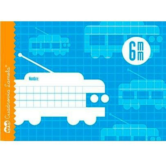 Notebook Lamela 6X6 6MM 25 Unități Foi tip grilă Albastru Sfert (25 Piese)