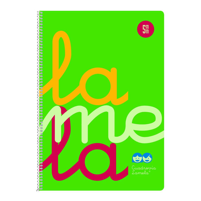 Notebook Lamela Fluor Verde Din A4 5 Piese 80 Frunze