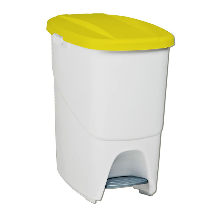 Coș de gunoi pentru hârtie cu pedală Galben Dreptunghiular 25 L