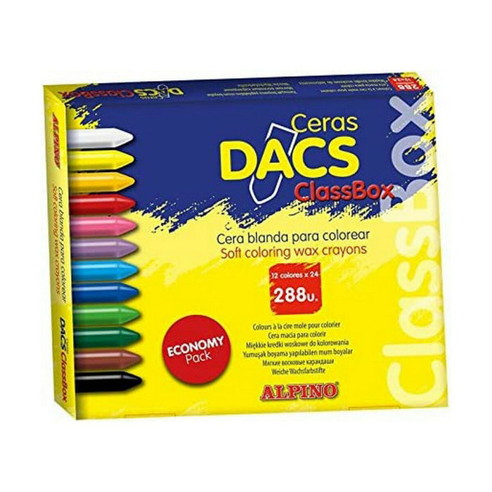 Creioane ceară colorate Alpino Classbox 288 antal Cutie Multicolor