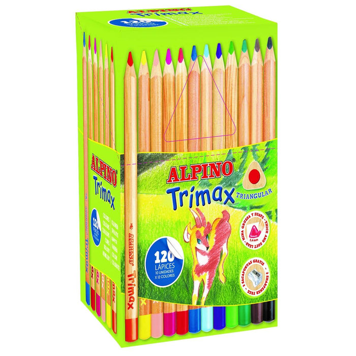 Creioane culori Alpino Trimax Multicolor 120 Piese