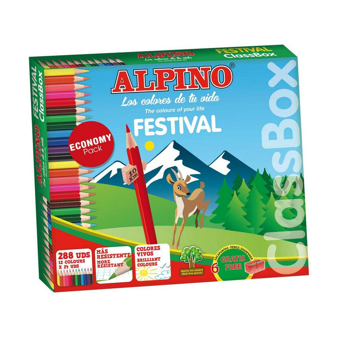 Creioane culori Alpino Festival 288 antal Multicolor