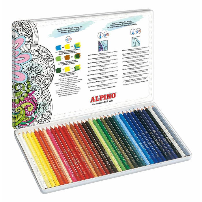 Creioane colorate acuarelă Alpino Color Experience Multicolor 36 Piese