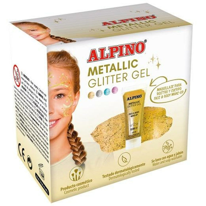 Machiaj pentru Copii Alpino Gel Purpurină Auriu*
