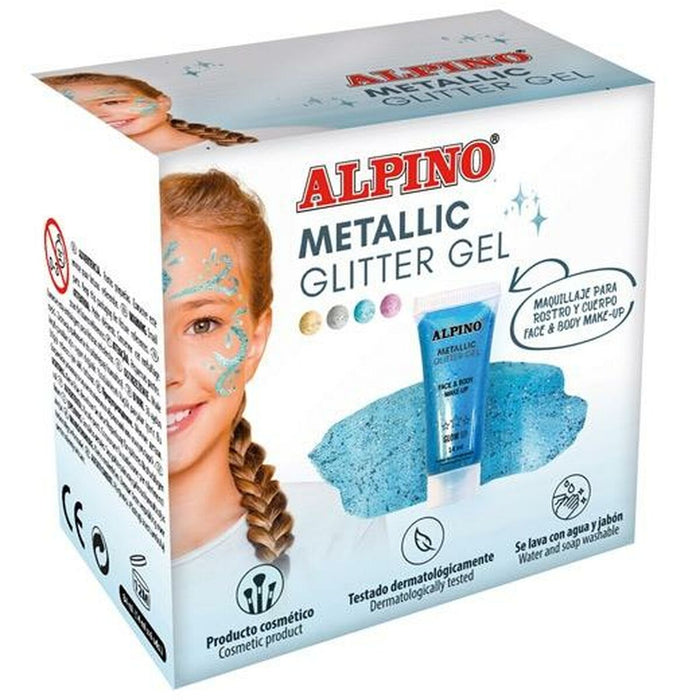 Machiaj pentru Copii Alpino Gel Purpurină Albastru