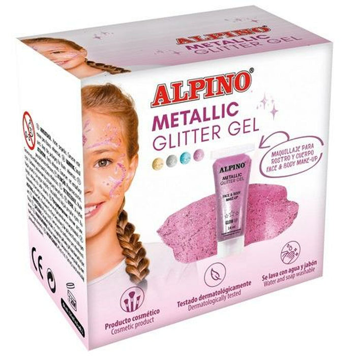 Machiaj pentru Copii Alpino Gel Purpurină Roz