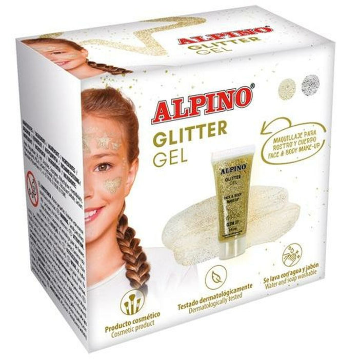 Machiaj pentru Copii Alpino Gel Purpurină Auriu*