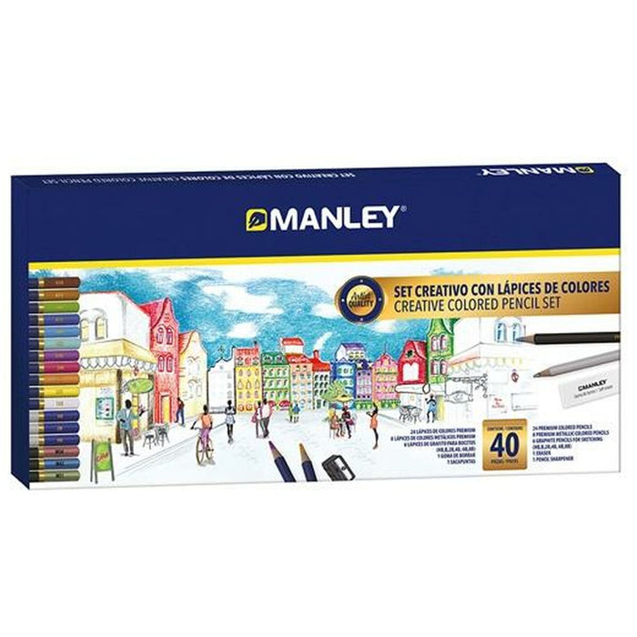 Set pentru desen Manley 40 Piese Multicolor