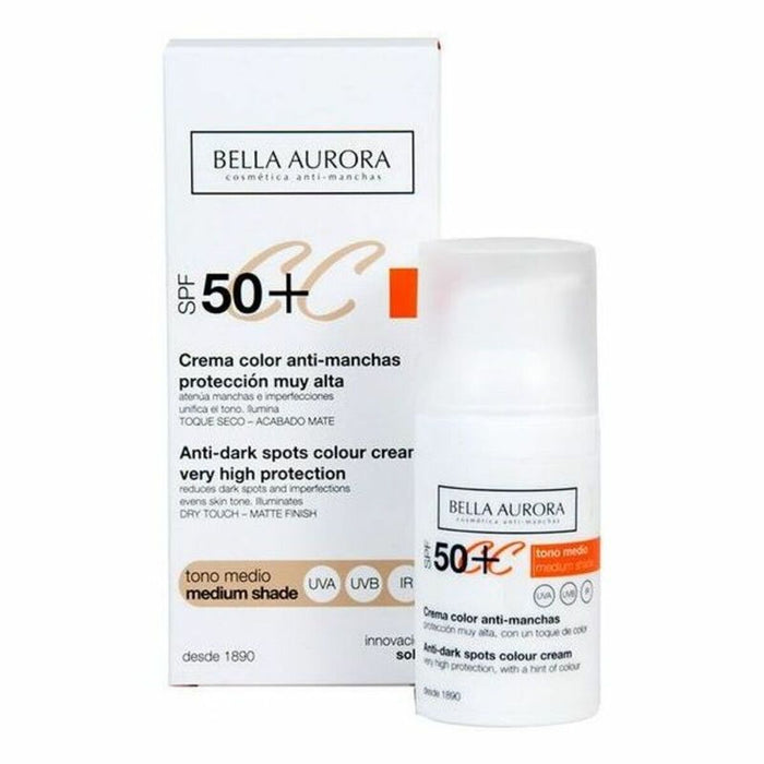 Corector Anti-pete CC Cream Bella Aurora 2526112 Ton Mediu 30 ml
