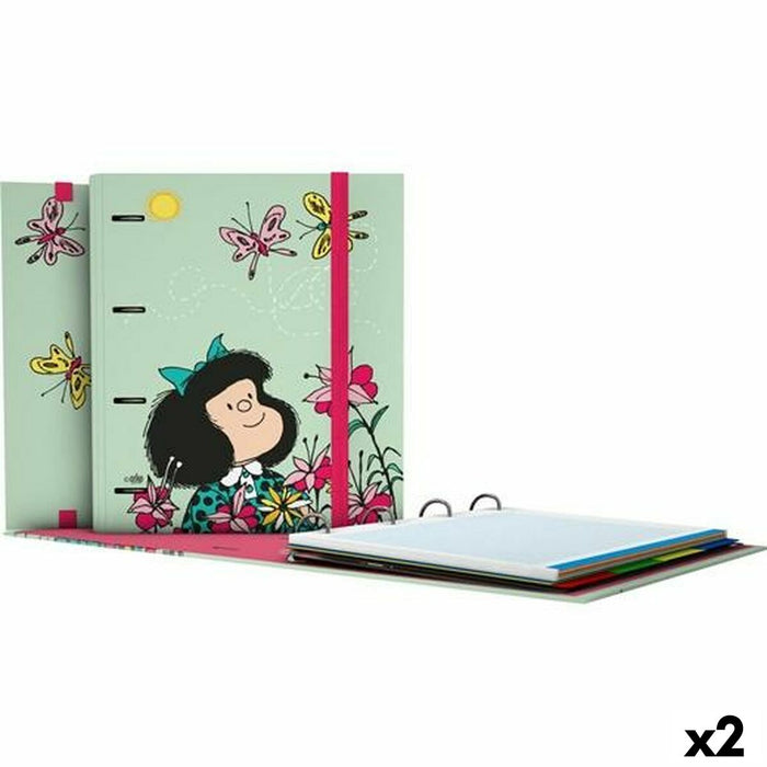 Biblioraft Grafoplas Carpebook Mafalda Verde A4 (2 Unități)